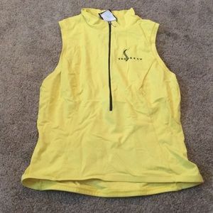 She Brest Yellow Biking Halter Top